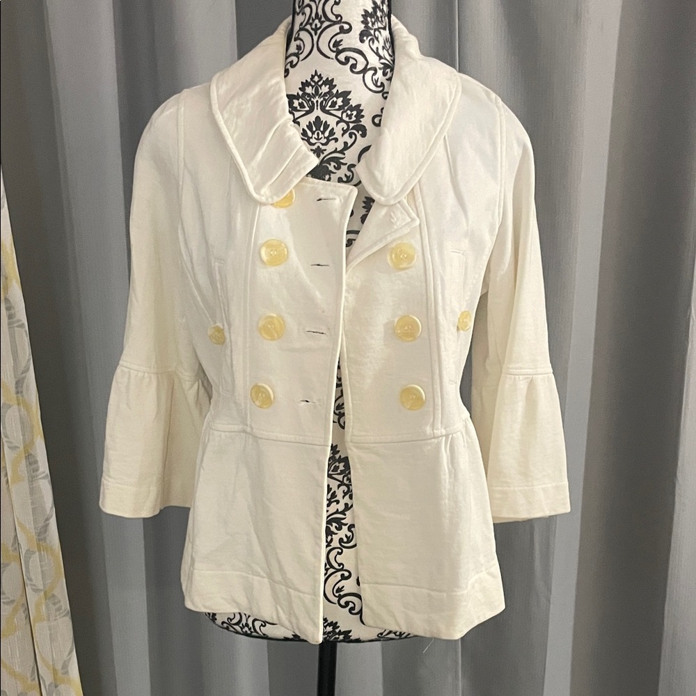 French Connection Cream Pea Coat